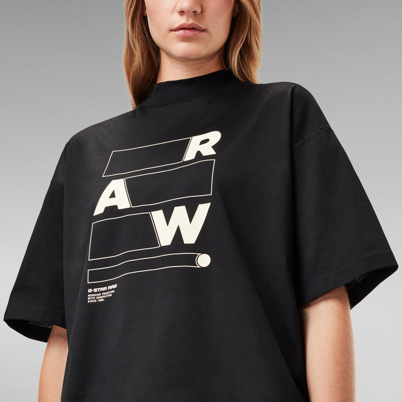 G-Star RAW® Haut Raw Applique GR Carnn Mock Noir