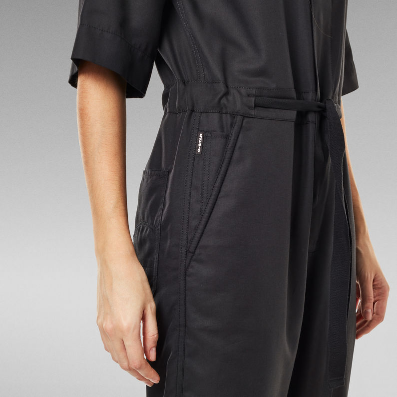 G-Star RAW® Shortsleeve Workwear Jumpsuit Schwarz