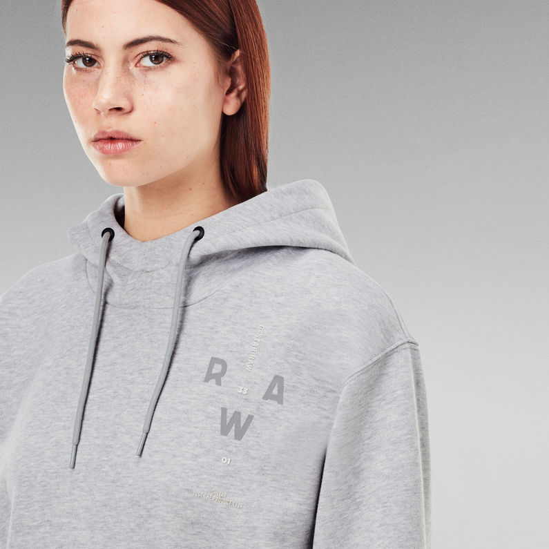 G-Star RAW® Graphic Hooded Sweater Grau