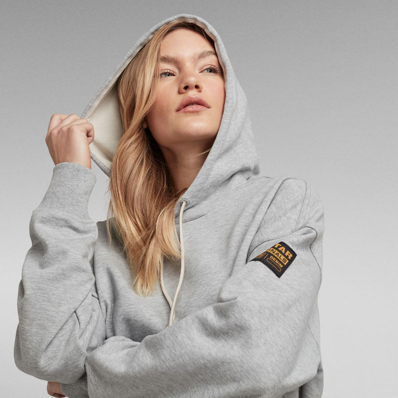 G-STAR® Loose Fit Faded Back Graphic Hoodie Grau