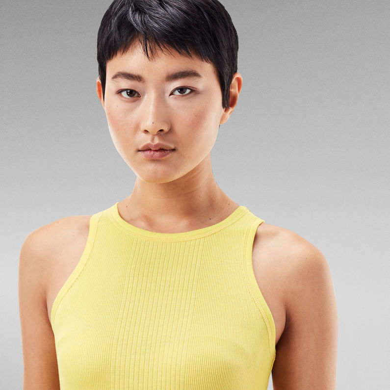 G-STAR® Camiseta sin mangas Engineered Rib Amarillo