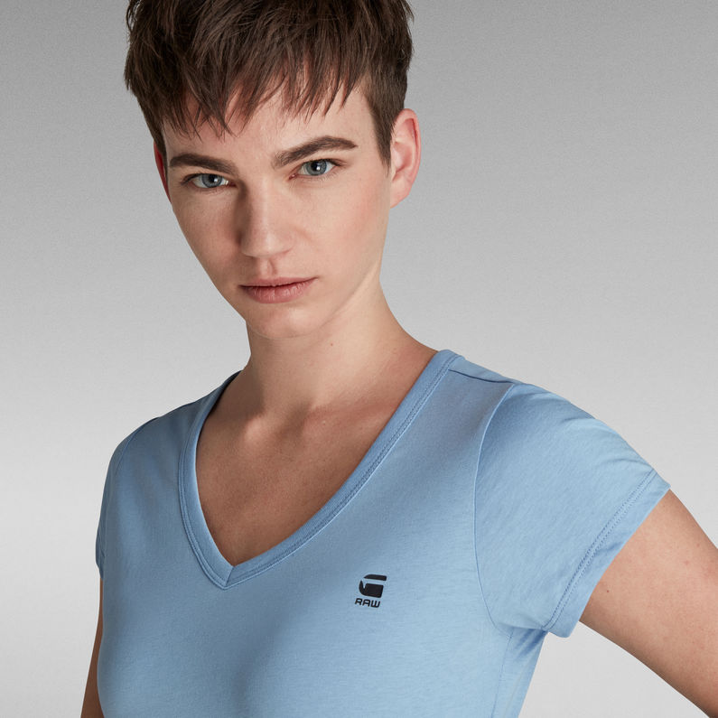 G-STAR® Eyben Slim V-Neck Top Medium blue