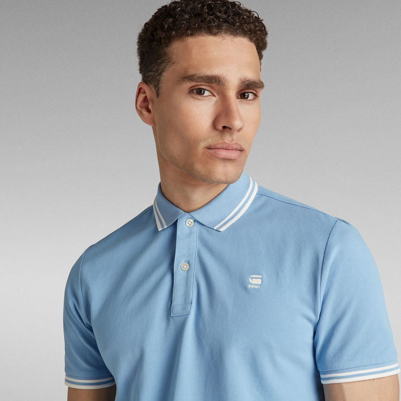 G-STAR® Dunda Slim Stripe Polo Medium blue