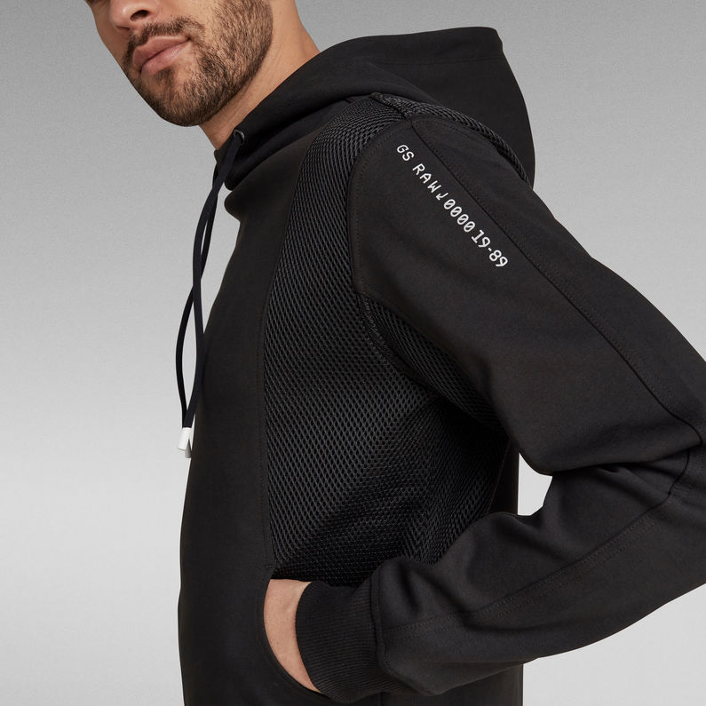 G-STAR® Moto Mesh Hooded Sweatshirt Schwarz