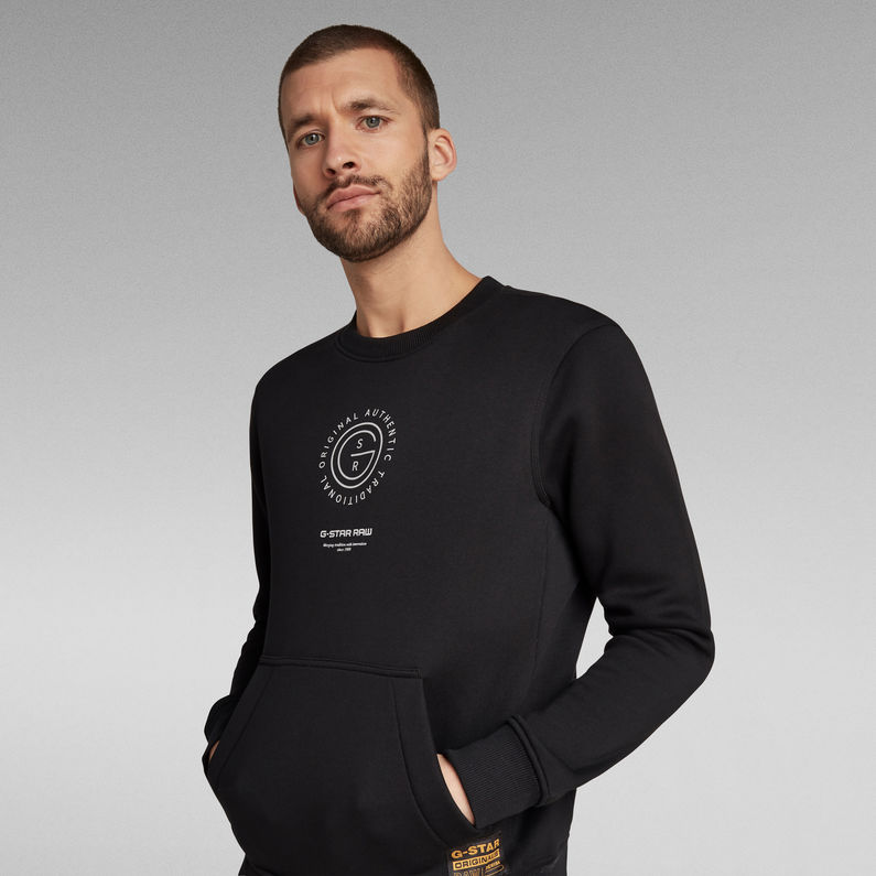 G-STAR® Multi Graphic Pocket Sweater Black