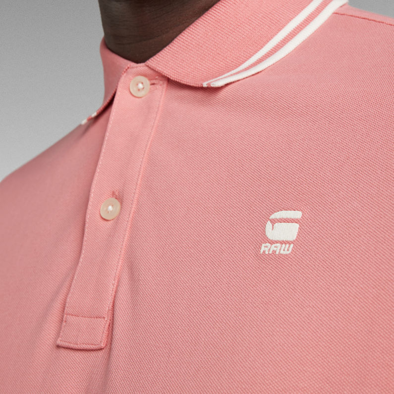 G-STAR® Dunda Slim Stripe Poloshirt Pink