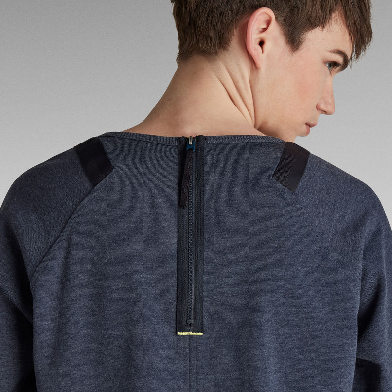 G-Star RAW® Robe-sweat Tweater Sleeve Print Bleu moyen