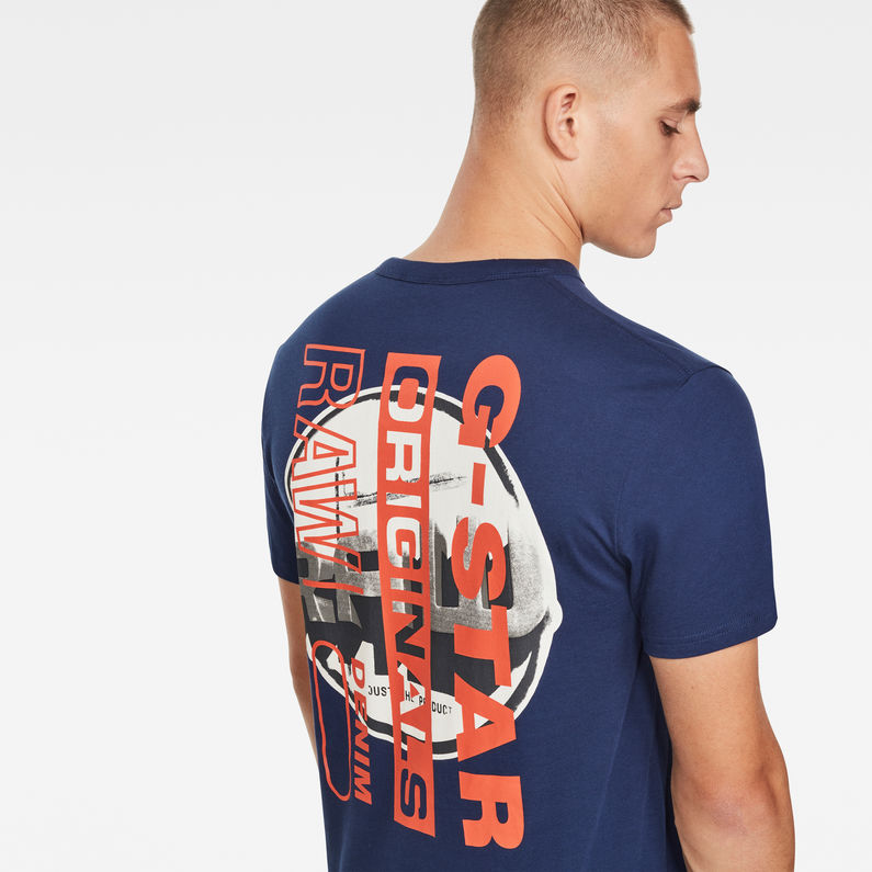 G-Star RAW® T-shirt ZB Graphic 4 Bleu foncé