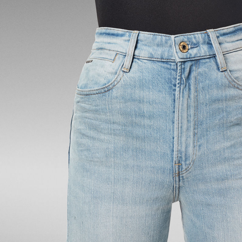 G-STAR® Tedie Ultra High Straight Raw Edge Ankle Jeans Light blue