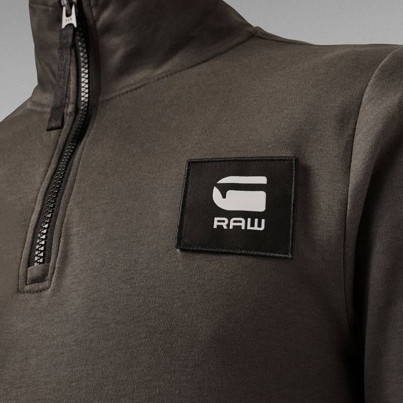 G-Star RAW® Half Zip Track Tweeter T-Shirt Grau