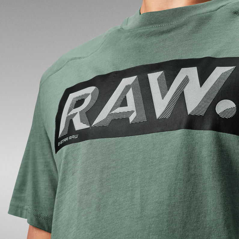 G-Star RAW® Reinforced Reflective Raw. Logo T-Shirt Grün