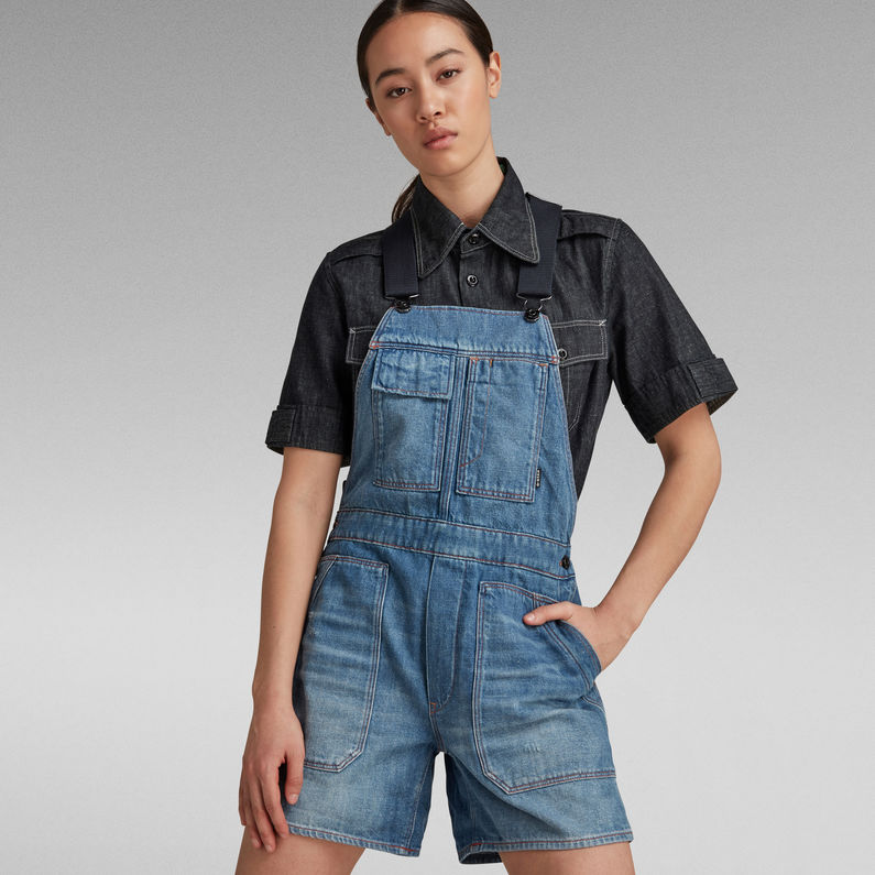 G-Star RAW® Utility Boyfriend Short Overall Light blue