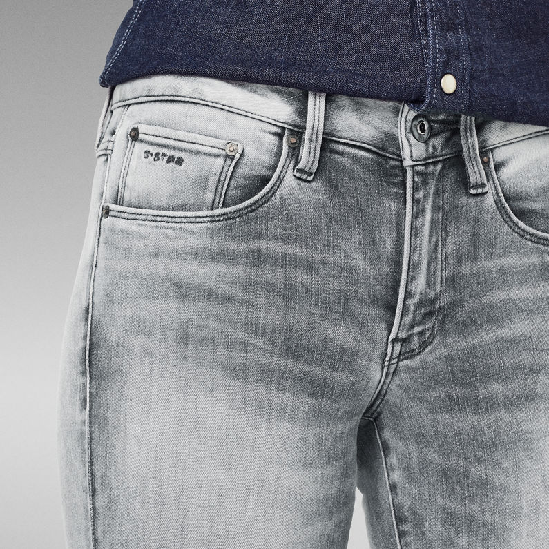 G-STAR® 3301 Mid Skinny Ripped Edge Ankle Jeans Grijs