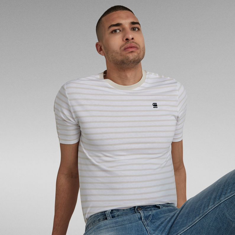 G-Star RAW® Korpaz Stripe Graphic Slim T-Shirt Weiß