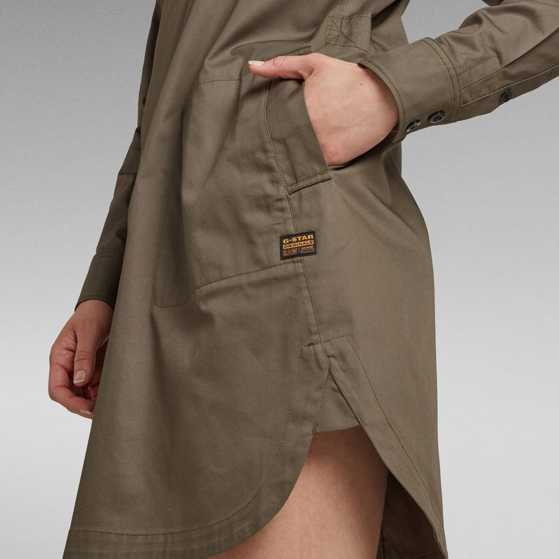 G-STAR® Vestido Milary V-Neck Shirt Verde