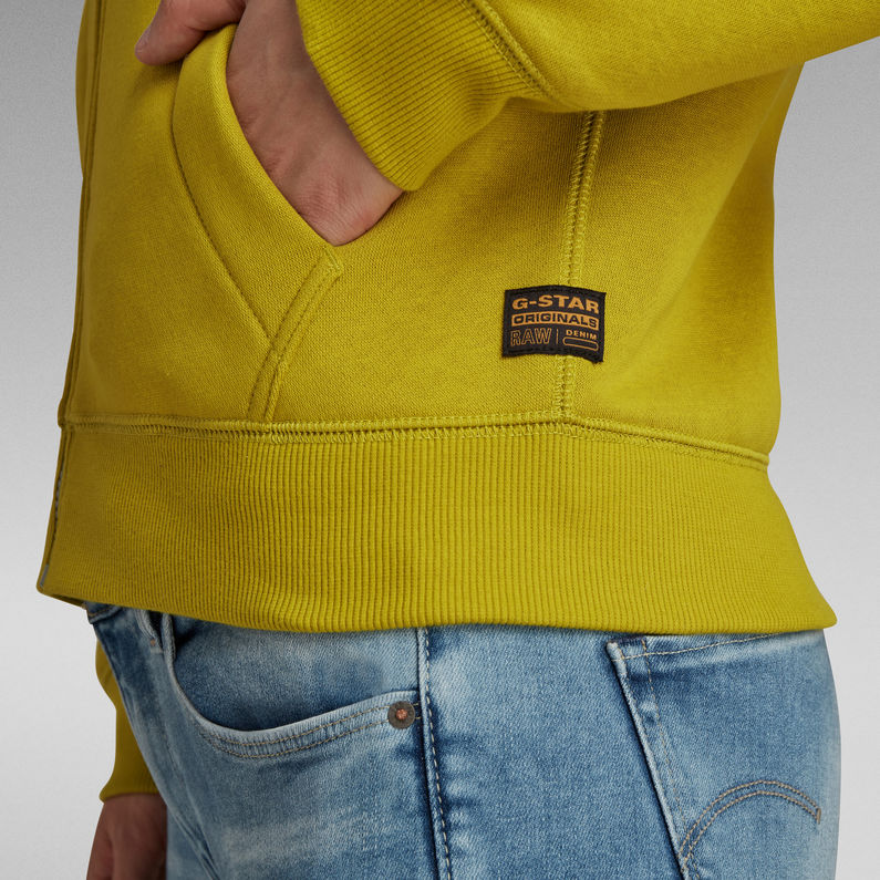 G-STAR® Premium Core Zip Through Hoodie Yellow