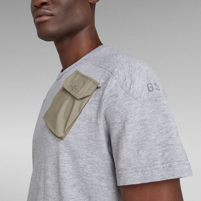 Military 3D Woven Pocket T-Shirt, Multi color