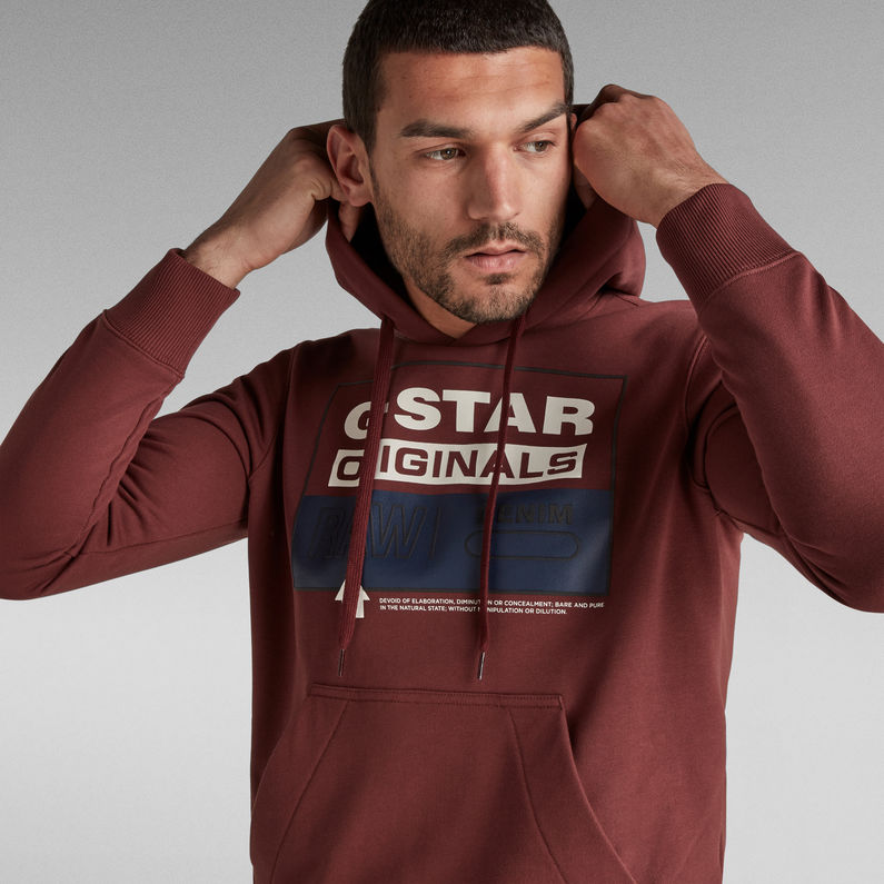 G-STAR® Originals Hooded Sweater Brown