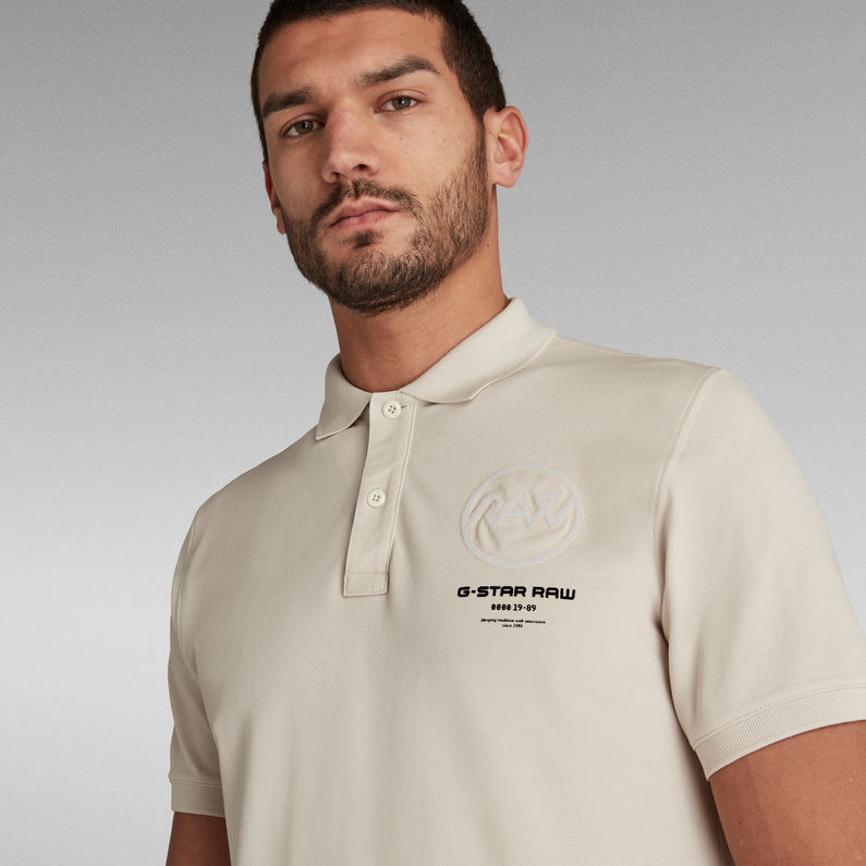 G-STAR® GS Raw Graphic Slim Polo Beige