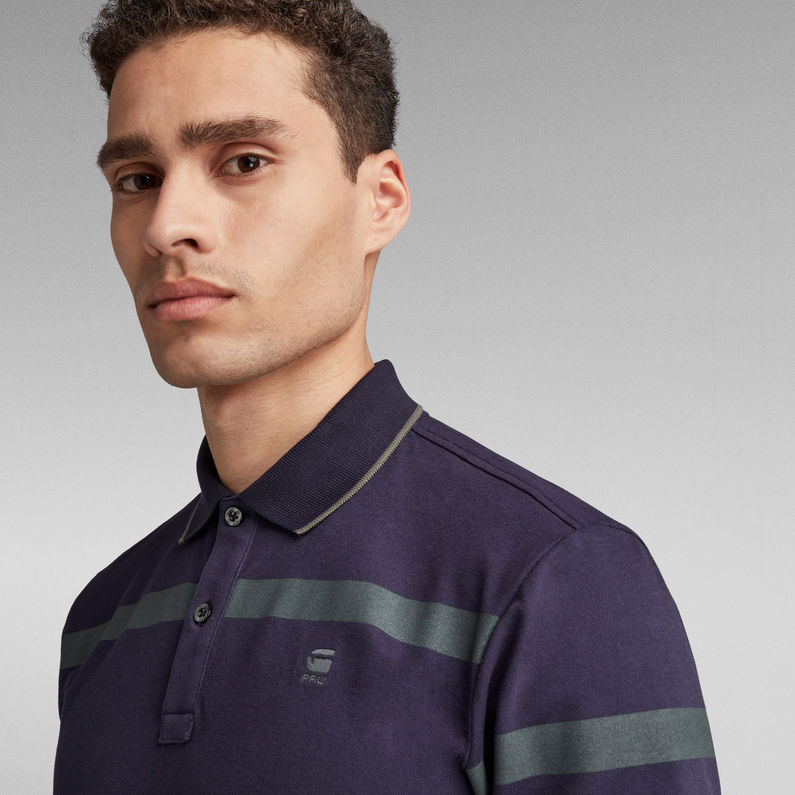 G-STAR® Slim Stripe Polo Dark blue