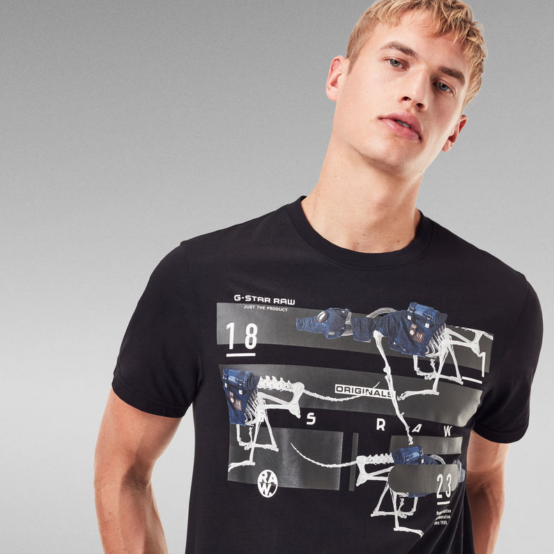 G-STAR® Camiseta Running Dog Logo Negro