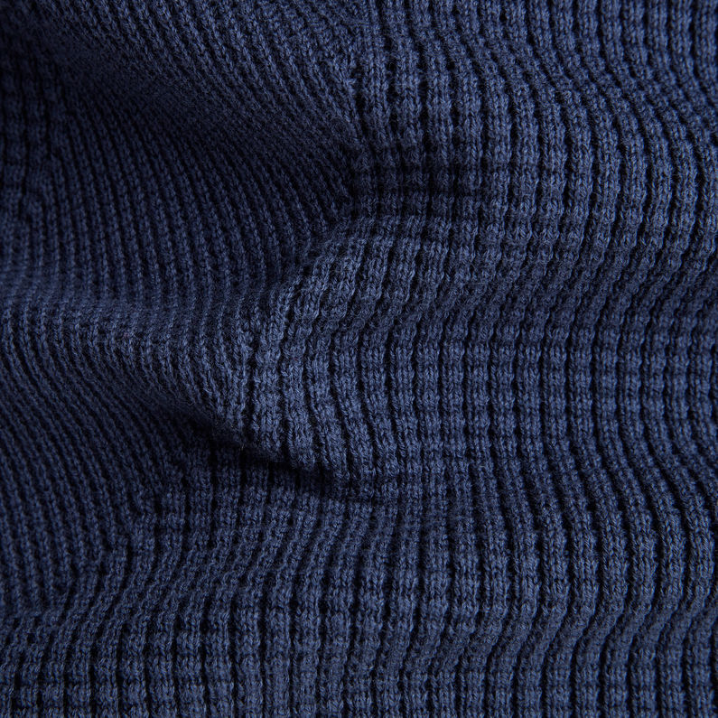 G-STAR® Logo Structure R Strickpullover Mittelblau