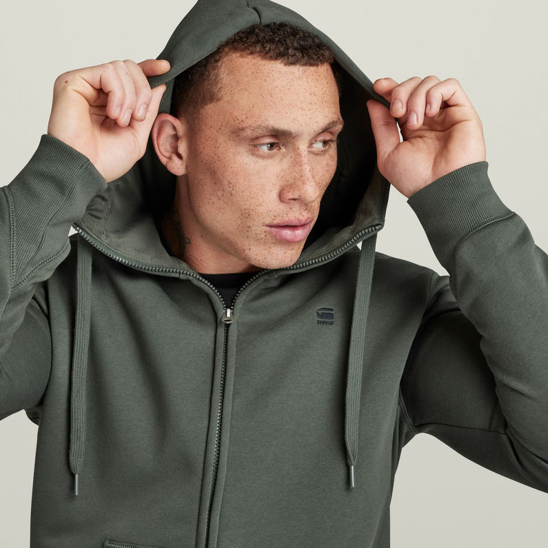 Premium Core Hooded Zip Sweater | Grey | G-Star RAW®