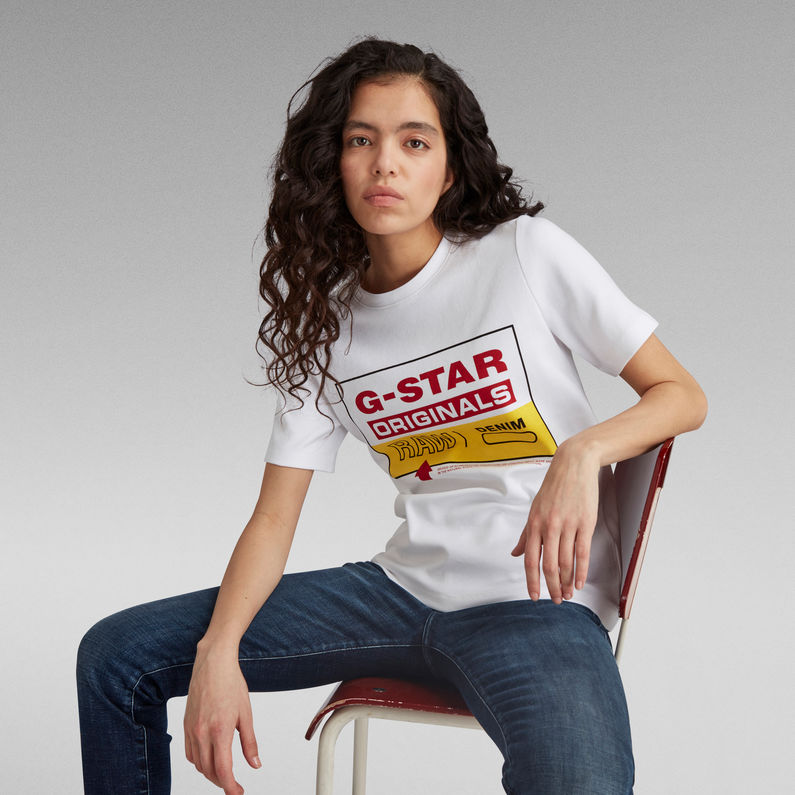 G-Star RAW® Color Block Originals Top White