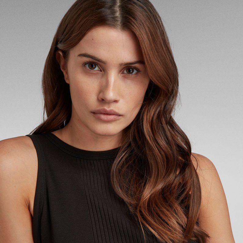 G-STAR® Engineered Rib Tank Top Dress C ブラック