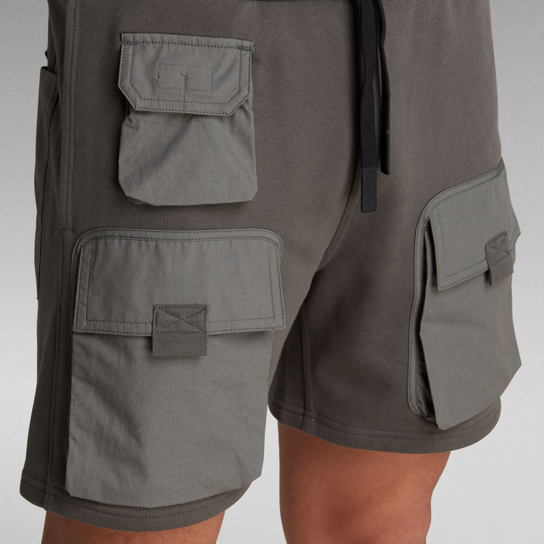 G-STAR® Mixed Woven Cargo Sweat Shorts Grey