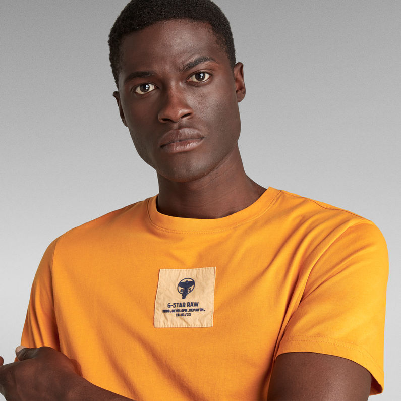 G-STAR® Center Logo Badge T-Shirt Orange