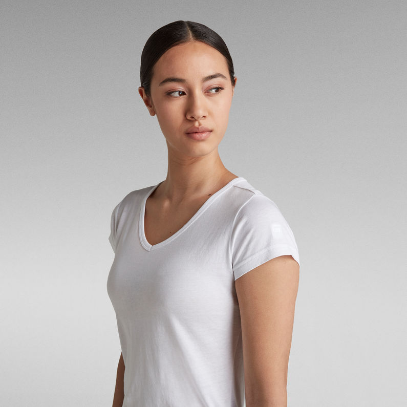 G-Star RAW® Eyben Slim V-Neck Top White
