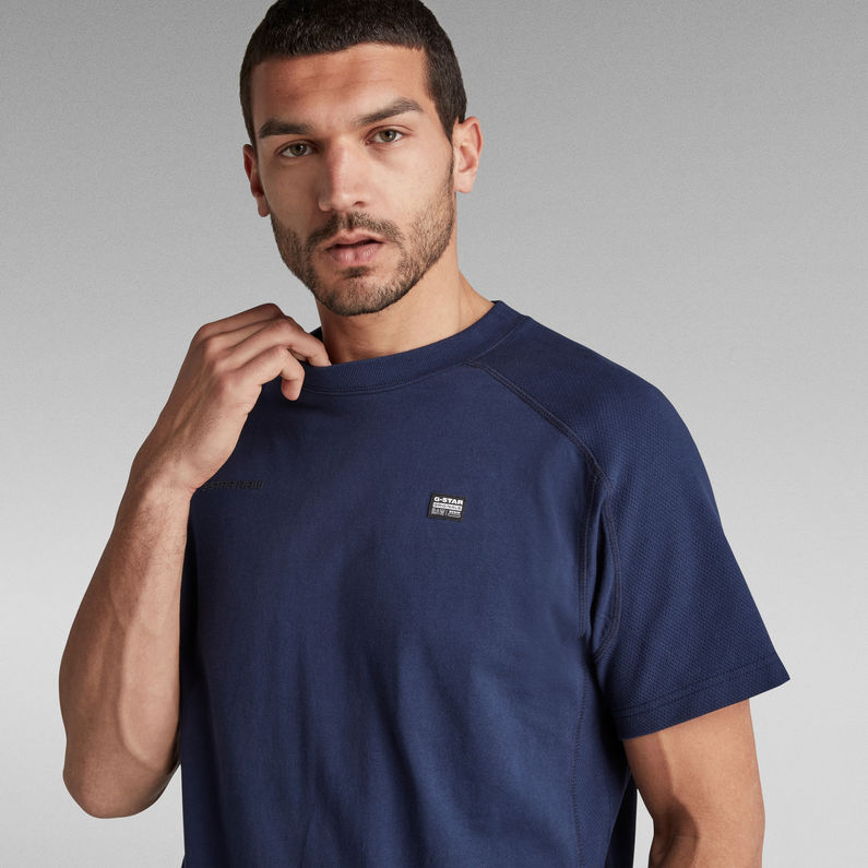 Moto Mesh Loose T-Shirt | Medium blue | G-Star RAW® ZA