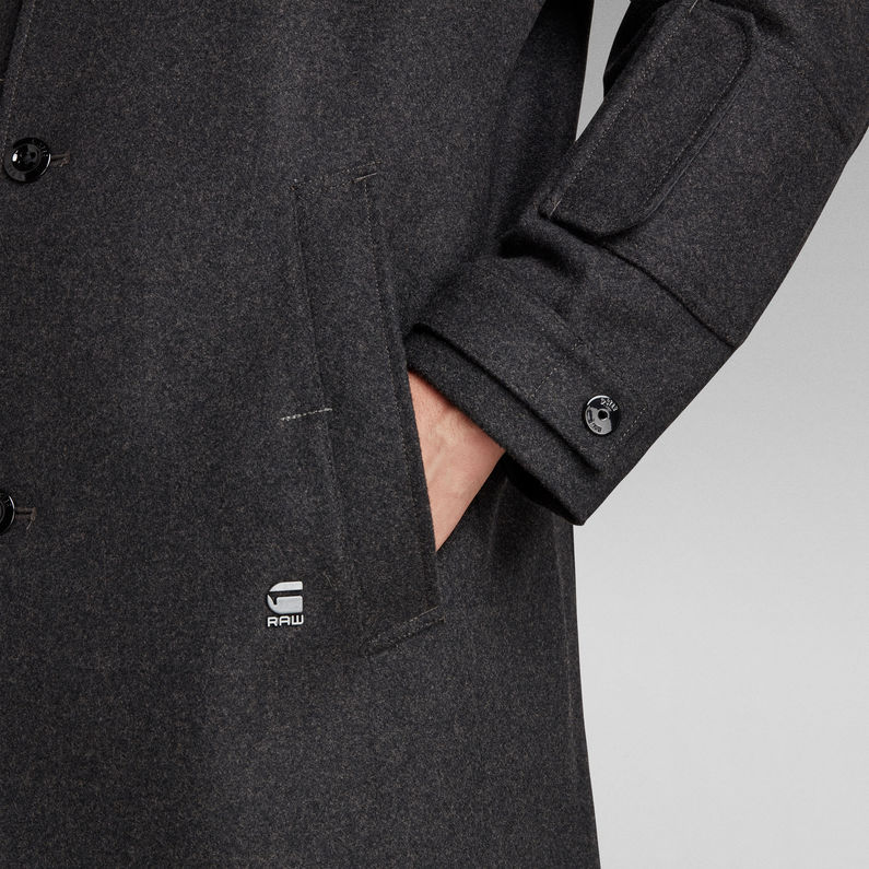 G-STAR® Trenchcoat Utility Wool Zwart