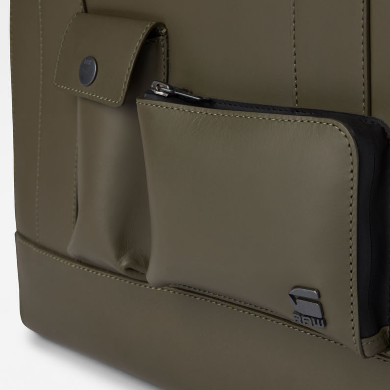 G-Star RAW® Leather Shopper Green inside view