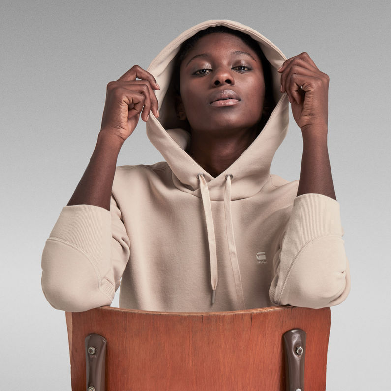 G-STAR® Premium Core Hooded Sweatshirt Beige