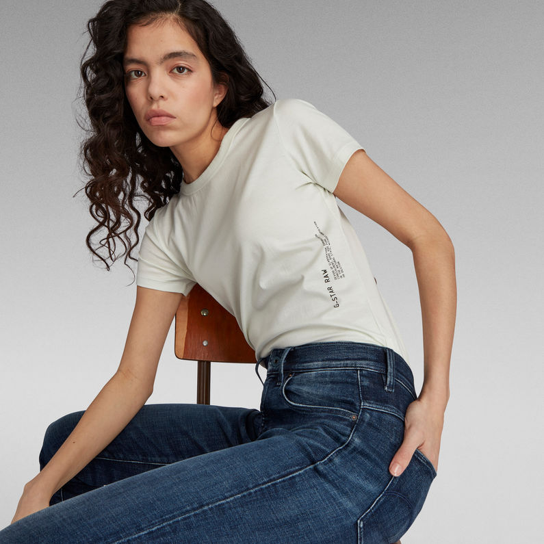 G-Star RAW® Text Graphic Slim Top Light blue