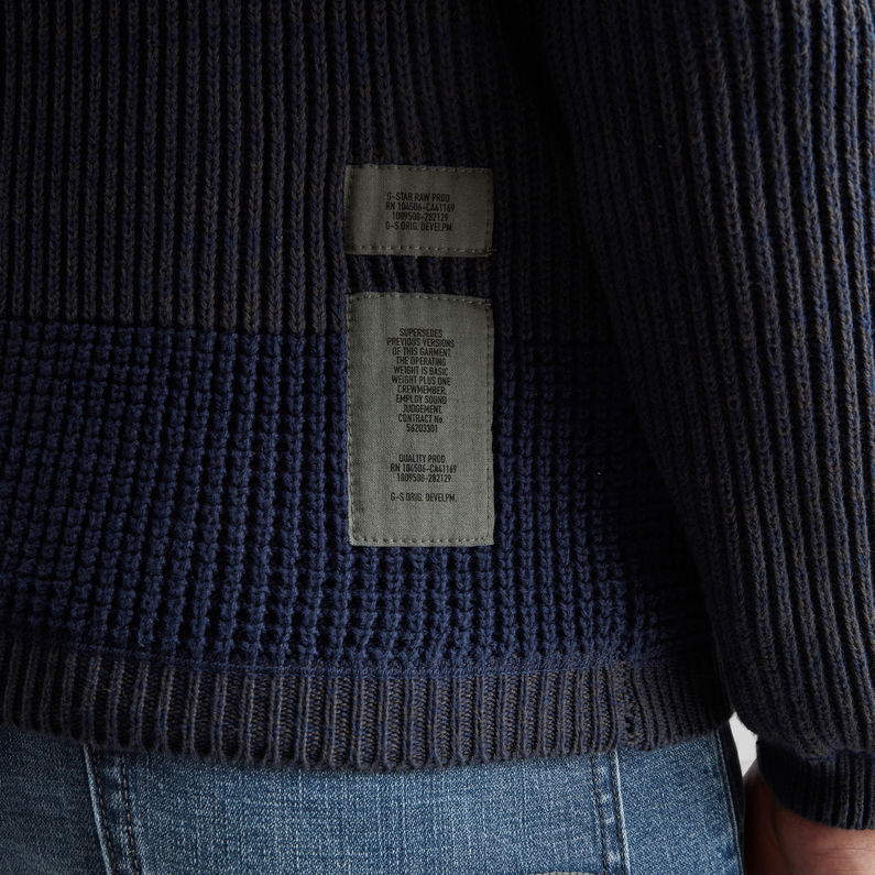 G-Star RAW® Stripe Half Zip Knitted Pullover Mehrfarbig