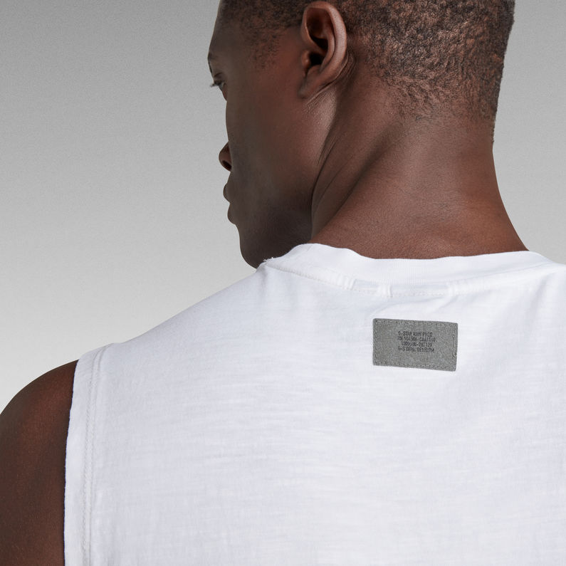 G-STAR® Graphic Stitch Detail Tank Top White