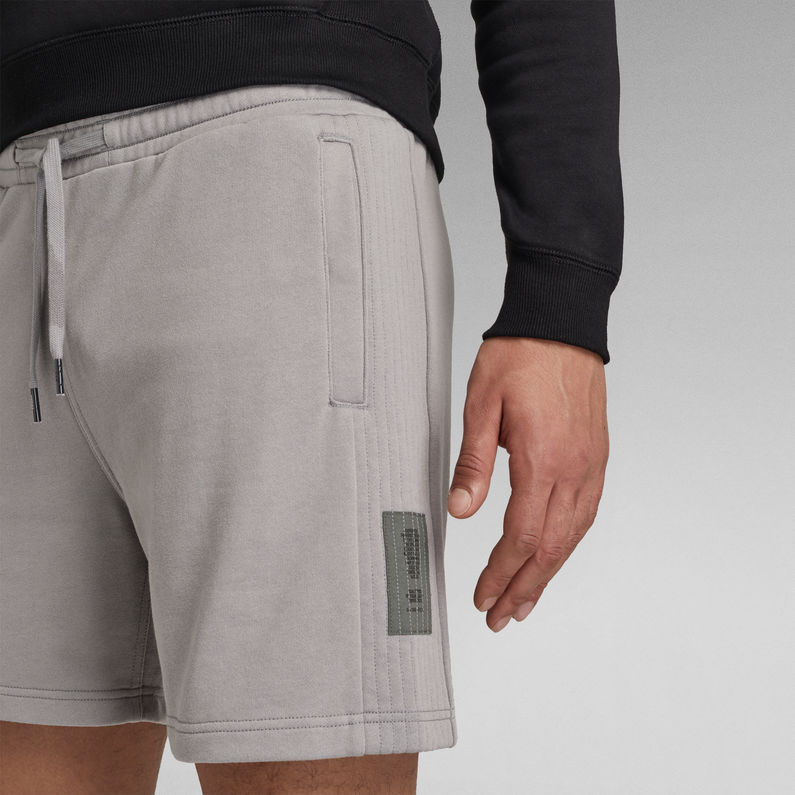 G-Star RAW® Stitch Panel Sweat Shorts Grau