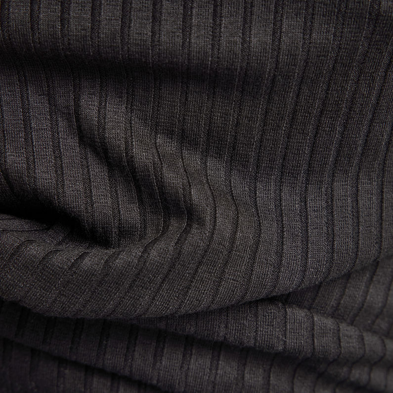 G-Star RAW® Haut Slim Rib Long Sleeve Noir