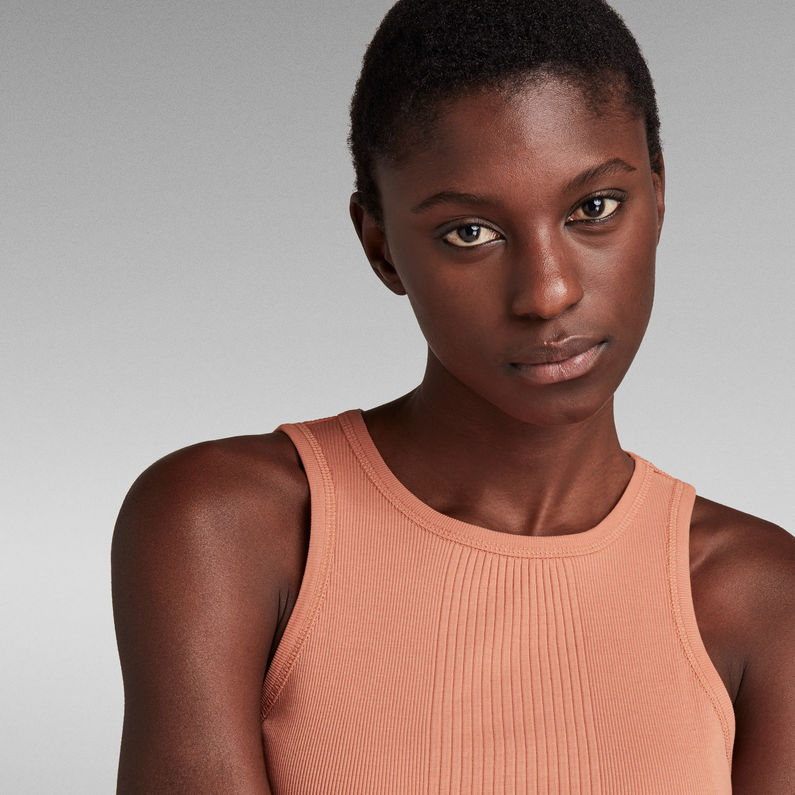 G-STAR® Engineered Rib Tank Top Dress C Pink