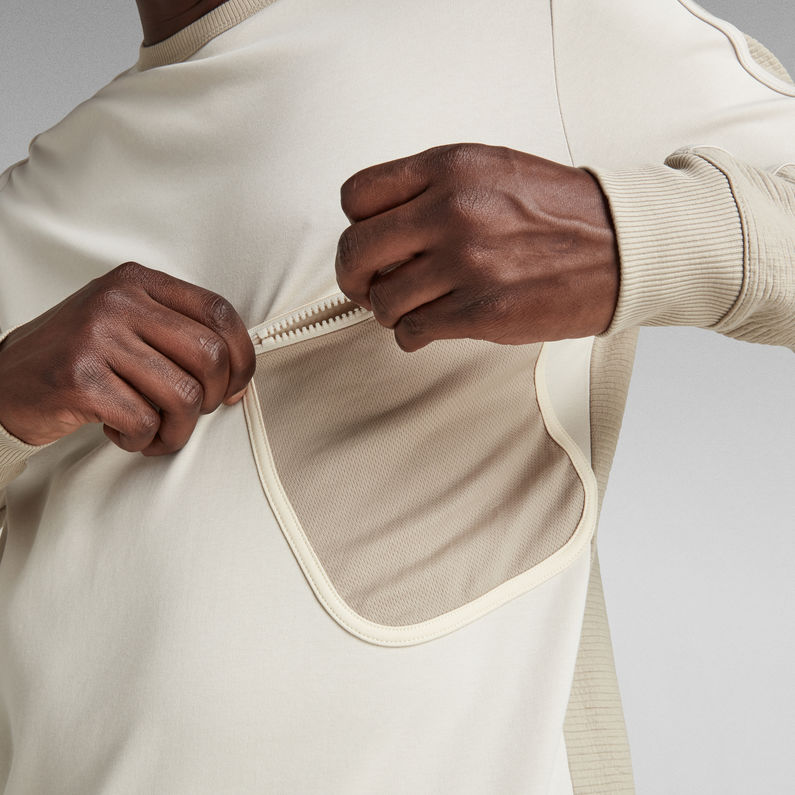 G-Star RAW® T-shirt Mesh Pocket Tweeter Beige