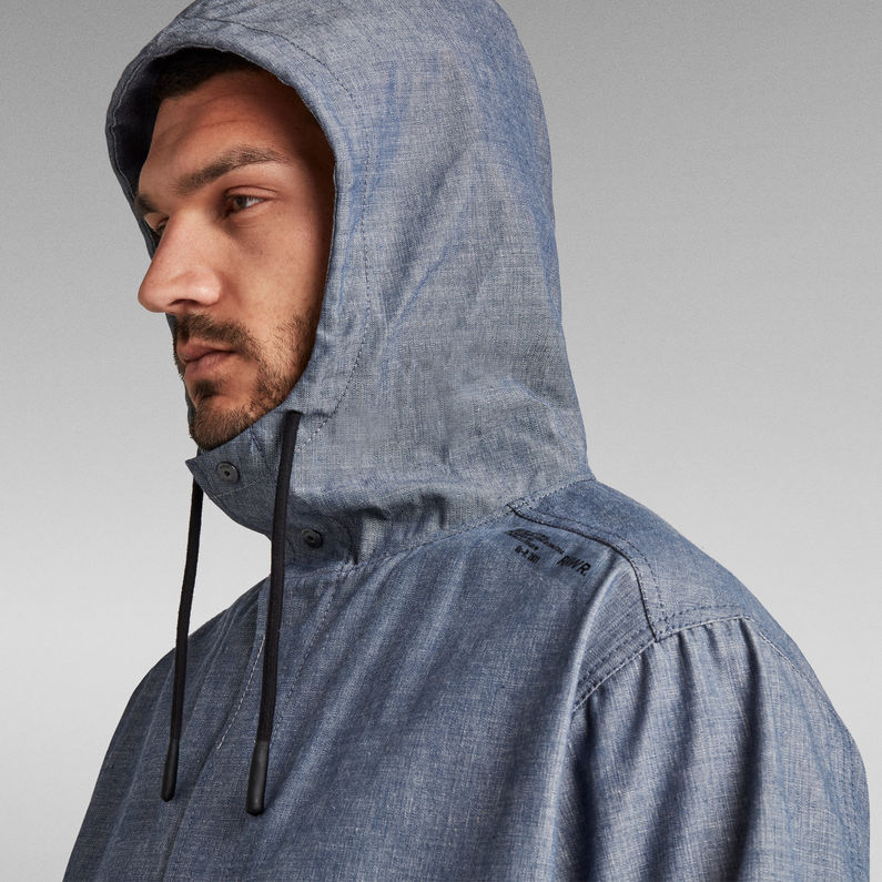 G-STAR® GSRR Lightweight Hooded Selvedge Chambray Parka Dunkelblau
