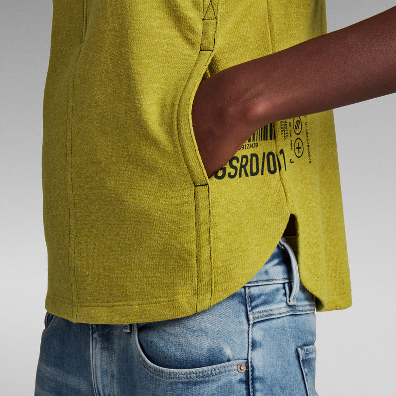 G-Star RAW® Sweat Small Graphics 1/2 Sleeve Jaune