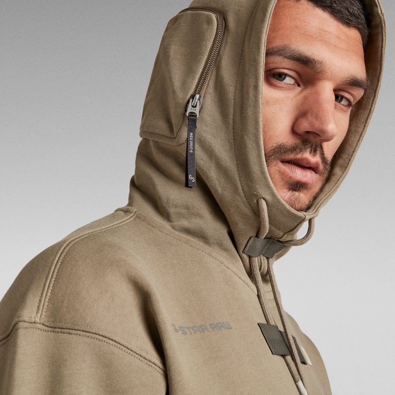 G-Star RAW® Ruimvallende hoodie Pocket Detail Groen