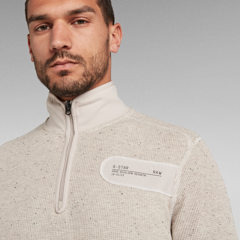 G-Star RAW® Camiseta Heather Waffle Raw Construction Zip Multi color