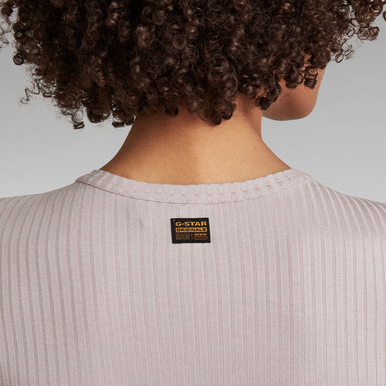 G-Star RAW® Slim Rib Long Sleeve Top Pink