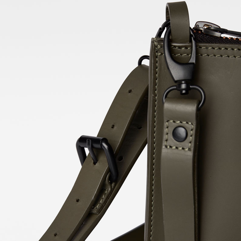 G-Star RAW® Leather Clutch Green inside view