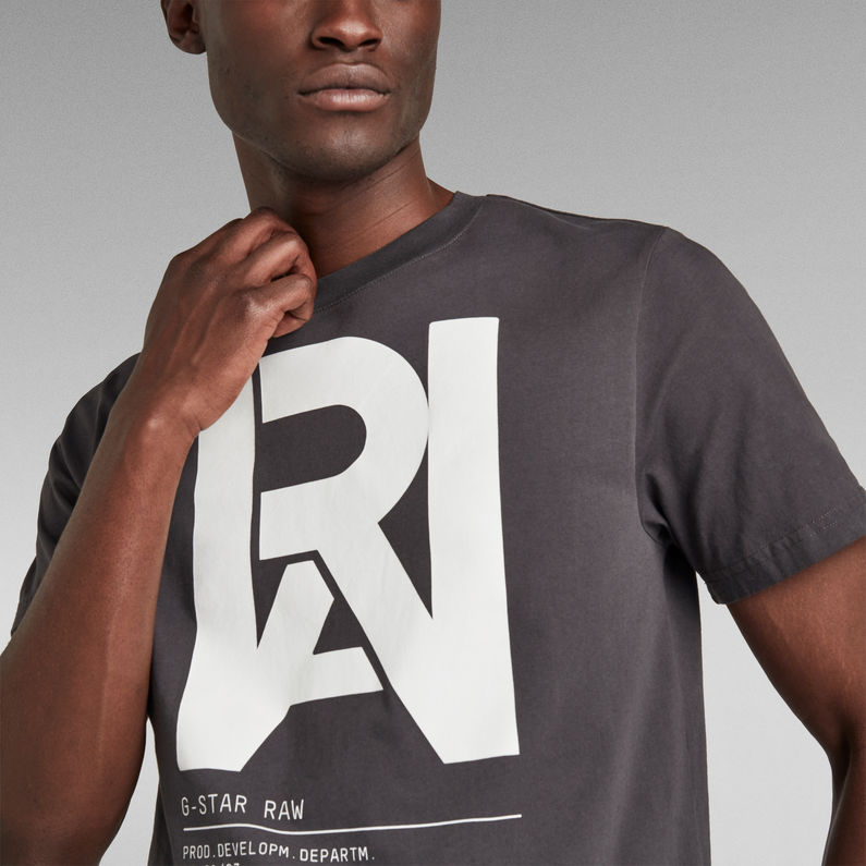 G-Star RAW® T-shirt Graphic RAW Gris